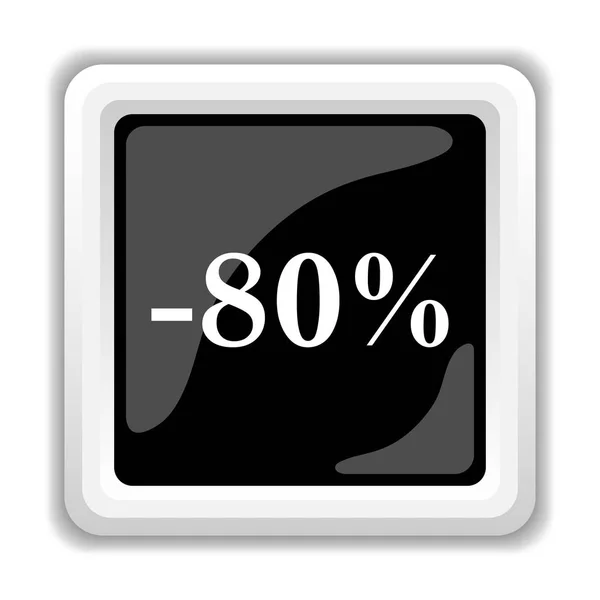 80 procent rabat ikon - Stock-foto