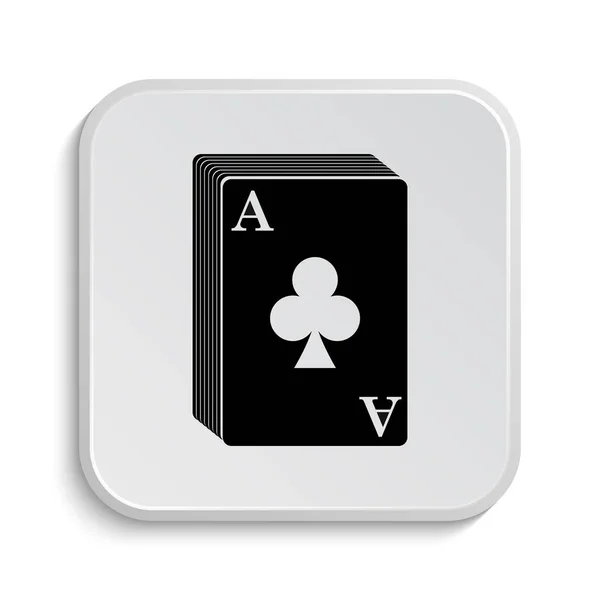 Deck Cards Icon Internet Button White Background — Stock Photo, Image