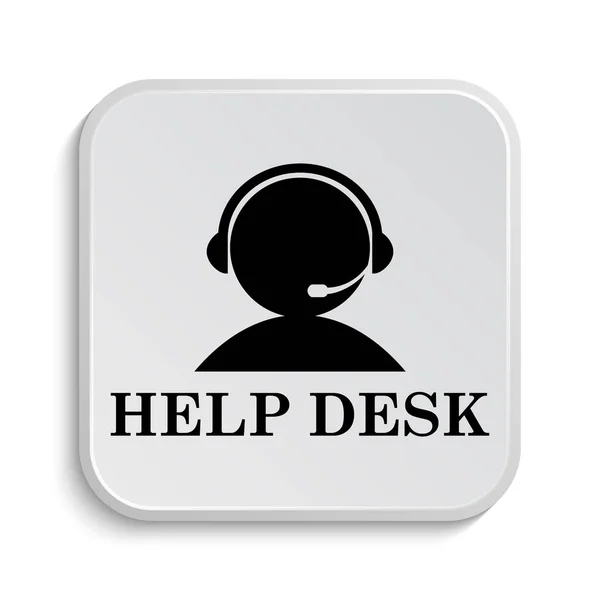 ヘルプデスクのアイコン 白い背景の上のインター ネット ボタン — ストック写真