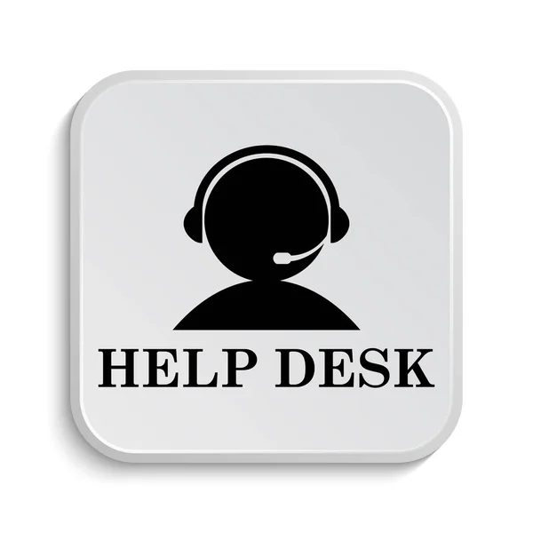 Icône Helpdesk Bouton Internet Sur Fond Blanc — Photo