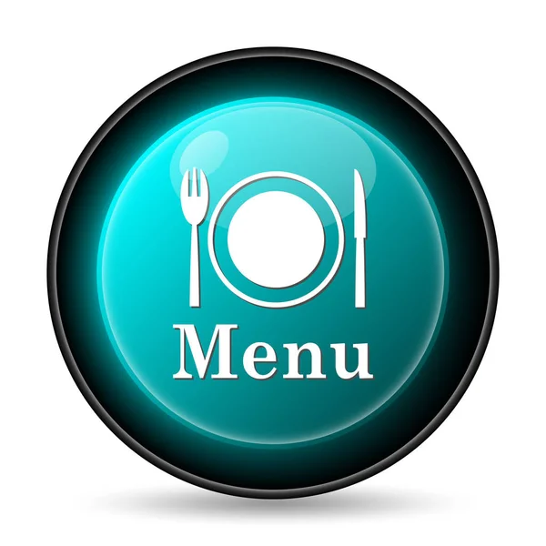 Icona Del Menu Pulsante Internet Sfondo Bianco — Foto Stock