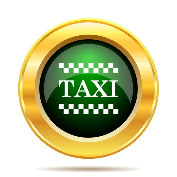 Une Icône Taxi Bouton Internet Sur Fond Blanc — Photo