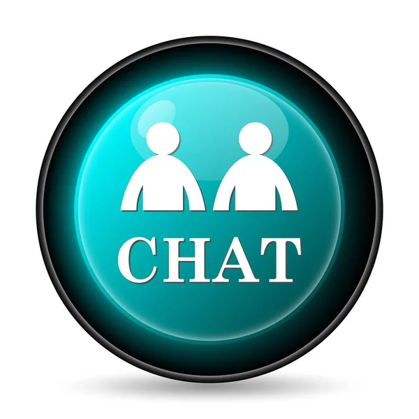 Chat Icon Internet Button White Background — Stock Photo, Image