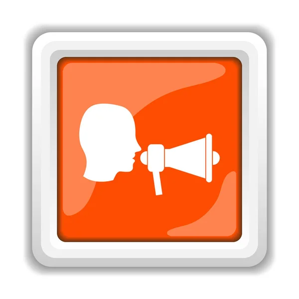 Megaphone Icon Isolated White Background Mobile Apps Concept — Stock Photo, Image