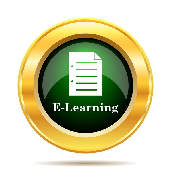 Ikon E-learning — Stok Foto