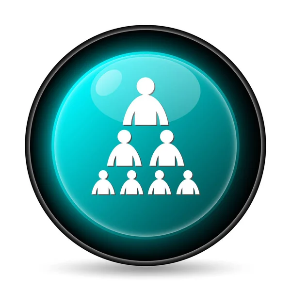 Organizational chart with people icon — Stock Photo, Image