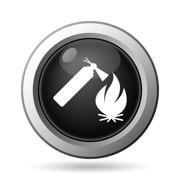 Feuer Symbol Internet Taste Auf Weißem Hintergrund — Stockfoto