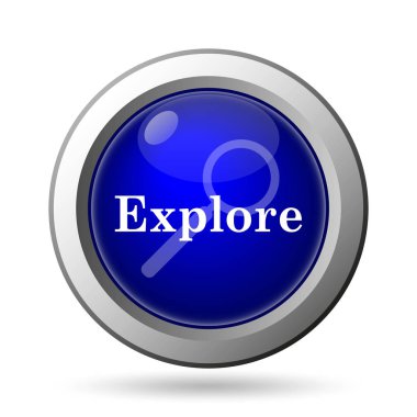 Simgesi beyaz arka plan üzerinde mobil apps kavramı izole keşfetmek