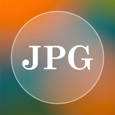 Jpg simgesi. Renkli arka plan üzerinde Internet düğmesi
