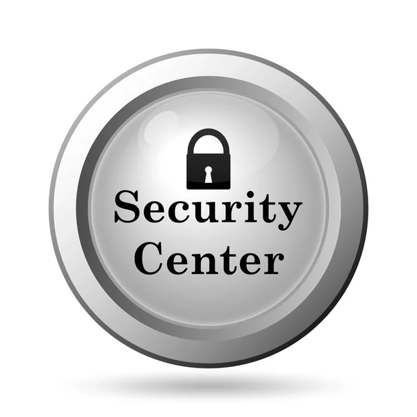 Security Center Pictogram Internet Knop Witte Achtergrond — Stockfoto