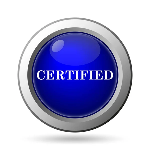 Icono Certificado Aislado Sobre Fondo Blanco Concepto Aplicaciones Móviles —  Fotos de Stock