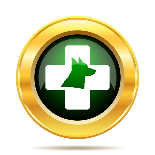 Veterinary Icon Internet Button White Background — Stock Photo, Image