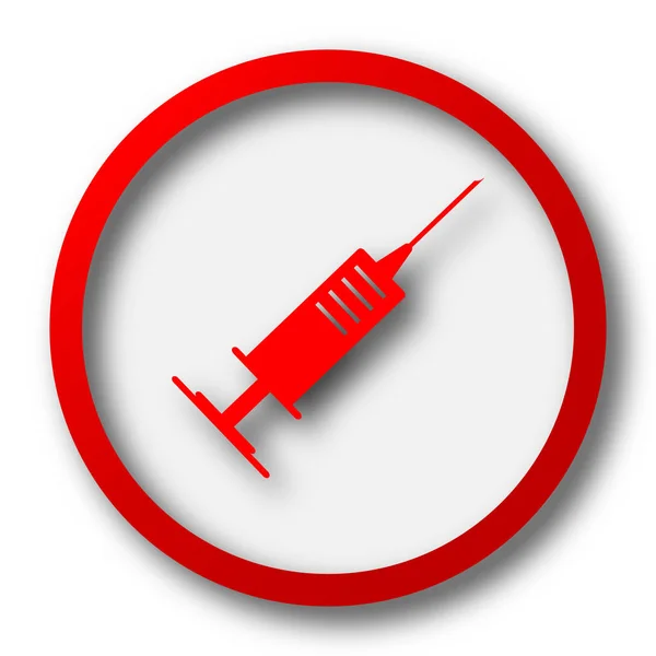 Syringe Icon Internet Button White Background — Stock Photo, Image