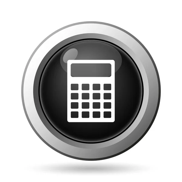 Значок Калькулятора Кнопка Интернет Белом Фоне — стоковое фото