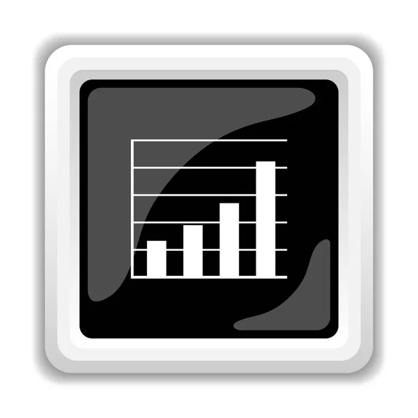 Chart Bars Icon Internet Button White Background — Stock Photo, Image