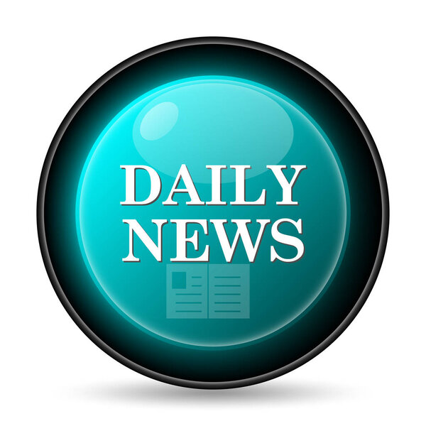 Икона ежедневных новостей. Кнопка Интернет на белом фоне
