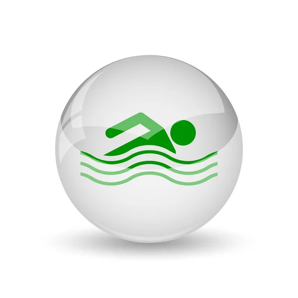 Water Sports Icon Internet Button White Background — Stock Photo, Image