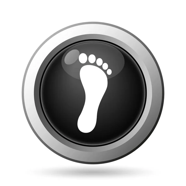 Εικονίδιο Εκτύπωσης Πόδι Κουμπί Internet Άσπρο Φόντο — Φωτογραφία Αρχείου
