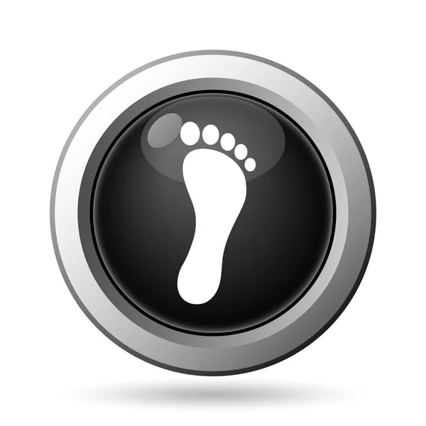 Foot Print Icon Internet Button White Background — Stock Photo, Image