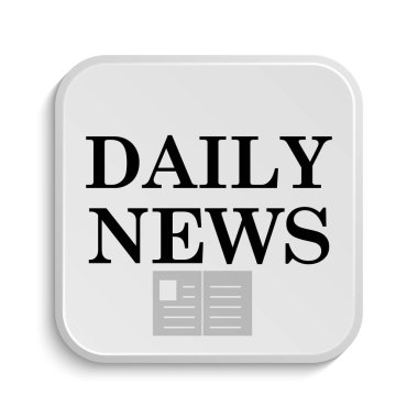 Günlük haber simgesi. Beyaz arka plan üzerinde Internet düğmesi