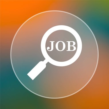 İş simgesini arayın. Renkli arka plan üzerinde Internet düğmesi