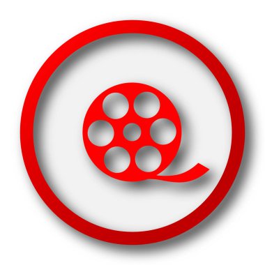 Video simgesi. Beyaz arka plan üzerinde Internet düğmesi