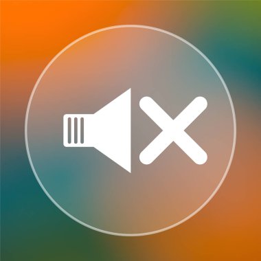 Ses simge yok. Renkli arka plan üzerinde Internet düğmesi