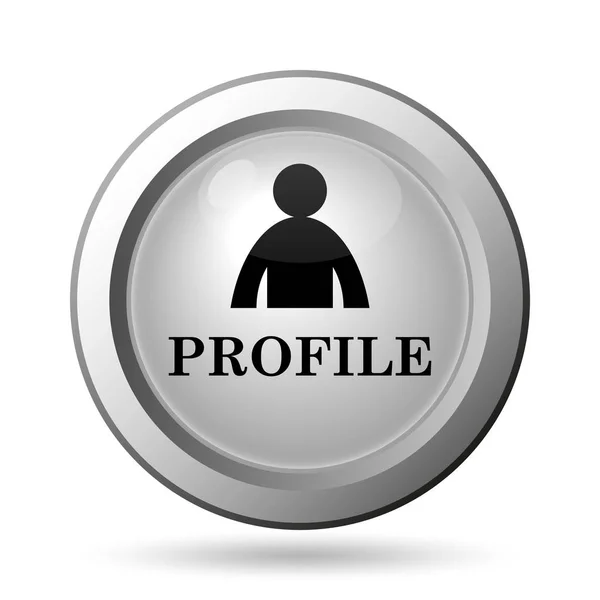 Ikona Profilu Przycisk Internet Białym Tle — Zdjęcie stockowe