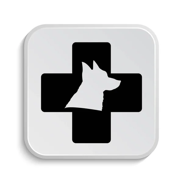 Veterinary Icon Internet Button White Background — Stock Photo, Image