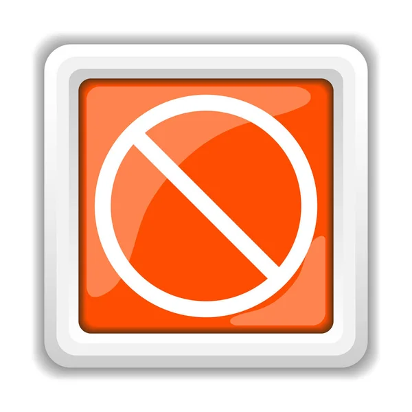Icono Signo Prohibido Aislado Sobre Fondo Blanco Concepto Aplicaciones Móviles — Foto de Stock
