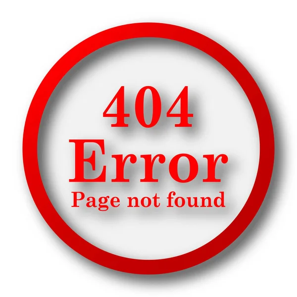 Ícone Erro 404 Botão Internet Fundo Branco — Fotografia de Stock