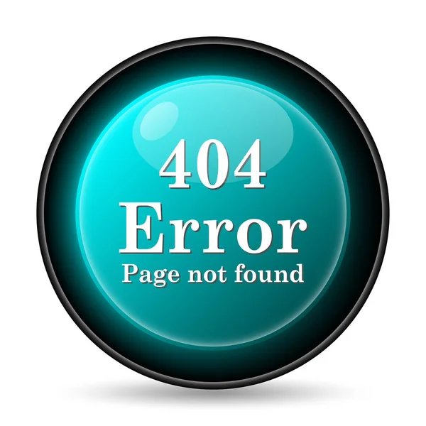 Ícone Erro 404 Botão Internet Fundo Branco — Fotografia de Stock