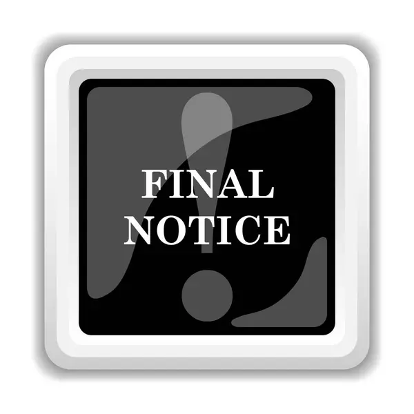 Final notice icon — Stock Photo, Image