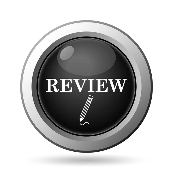 Review Icon Internet Button White Background — Stock Photo, Image