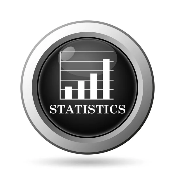 Statistik Simgesi Beyaz Arka Plan Üzerinde Internet Düğmesi — Stok fotoğraf