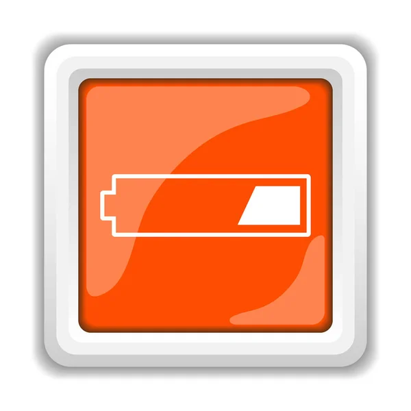 Ikona Baterii Białym Tle Białym Tle Pojęcie Aplikacji Mobilnych — Zdjęcie stockowe