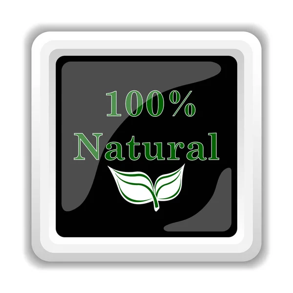 100% naturalny ikona — Zdjęcie stockowe