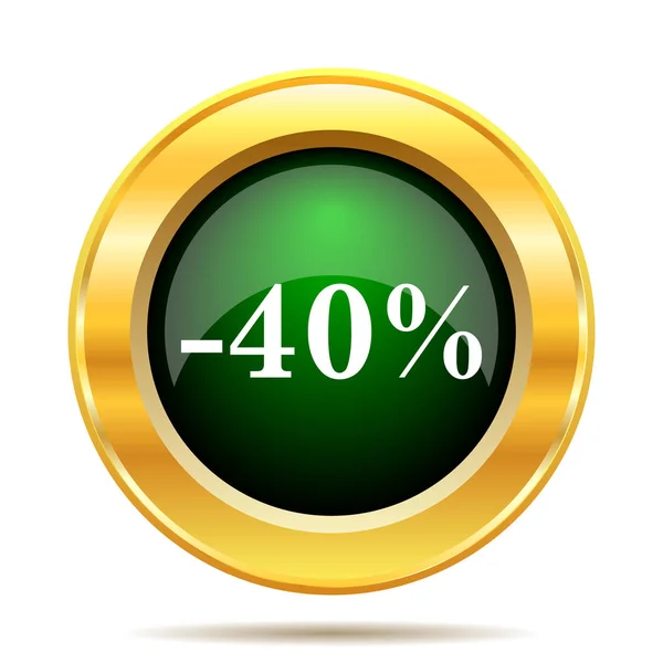 40 percent discount icon — Stock Photo, Image