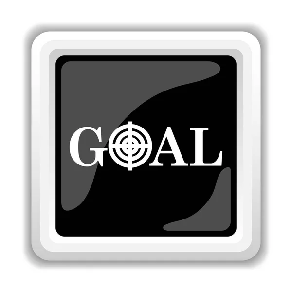 Goal Icon Internet Button White Background — Stock Photo, Image