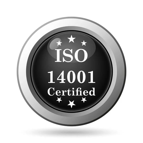 Iso14001 Icono Botón Internet Sobre Fondo Blanco — Foto de Stock