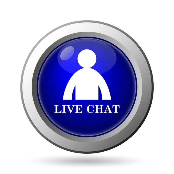 Livechat Pictogram Geïsoleerd Een Witte Achtergrond Mobiele Apps Concept — Stockfoto