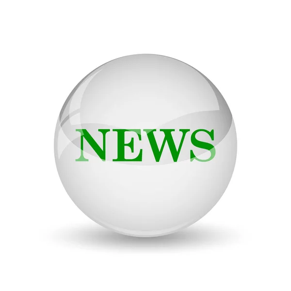 News Icon Internet Button White Background — Stock Photo, Image