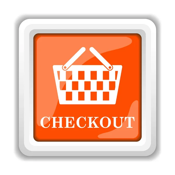 Icona Checkout Isolato Sfondo Bianco Concetto Applicazioni Mobili — Foto Stock