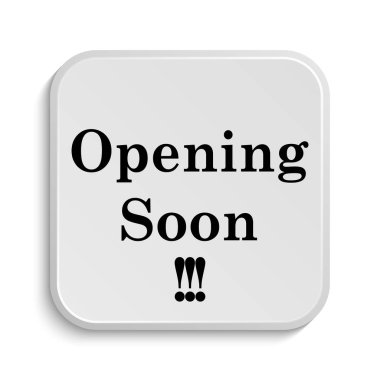 Yakında simge açılıyor. Beyaz arka plan üzerinde Internet düğmesi