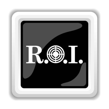 Yatırım getirisi simgesi. Beyaz arka plan üzerinde Internet düğmesi