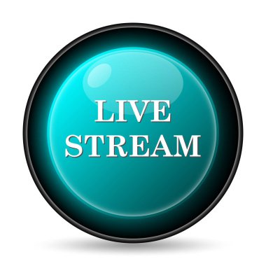 Canlı akışı simgesi. Beyaz arka plan üzerinde Internet düğmesi