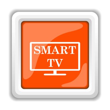 Beyaz arka plan üzerinde mobil apps kavramı izole akıllı Tv simgesi