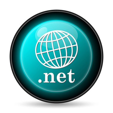 .NET simgesi. Beyaz arka plan üzerinde Internet düğmesi