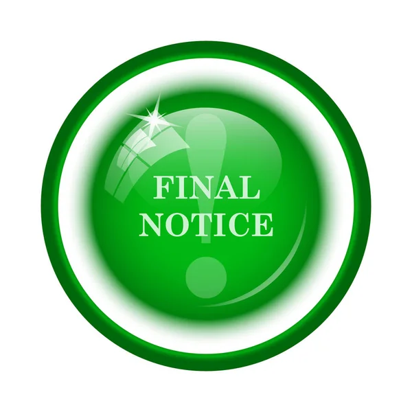 Final notice icon — Stock Photo, Image