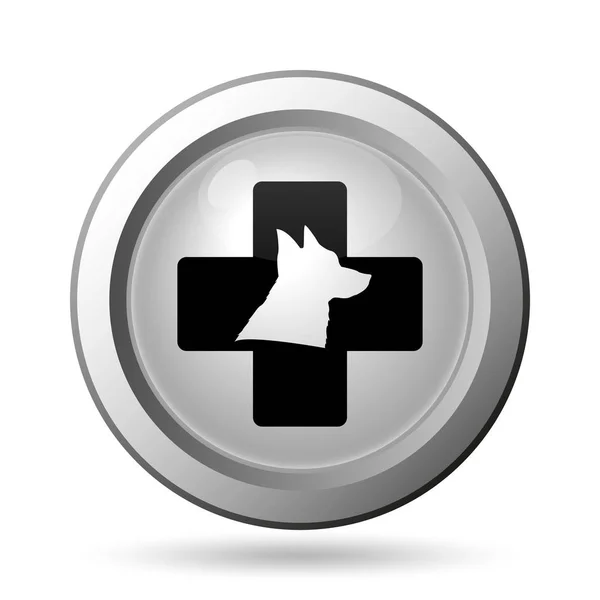Veterinary Icon Internet Button White Background — Stock Photo, Image